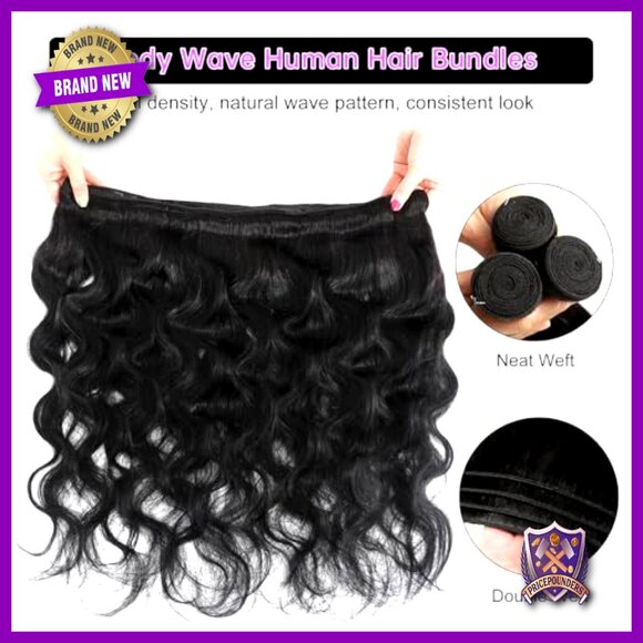 Body Wave Human Hair Extensions 20-24 Inch Brazilian Virgin Bundles